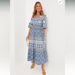 Tuckernuck Majolica Tile Ginger Dress size small